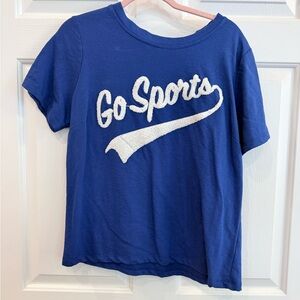 Go Sports Blue T-Shirt - White Applique